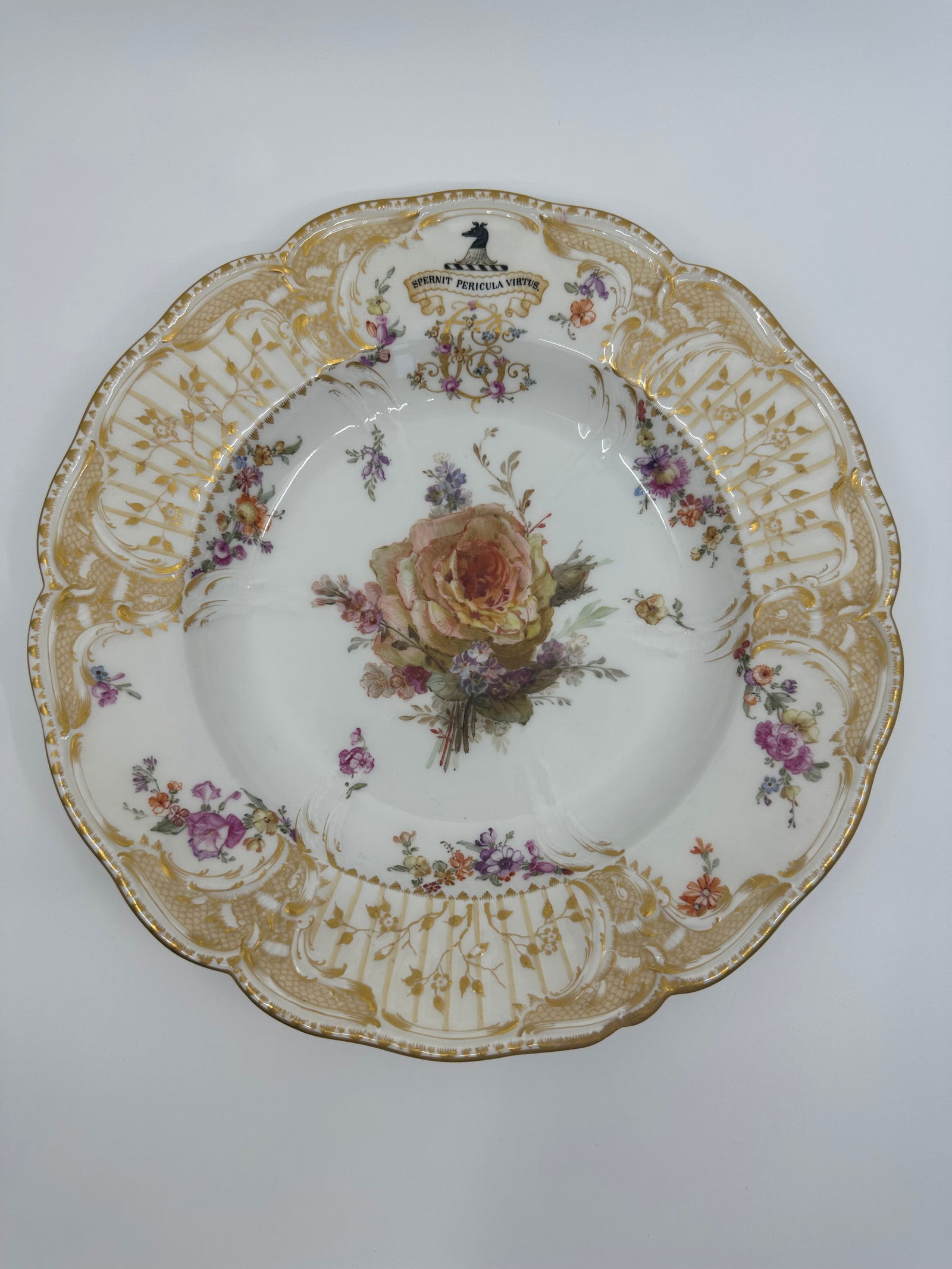 Antique KPM Floral Plate (1 of 3)