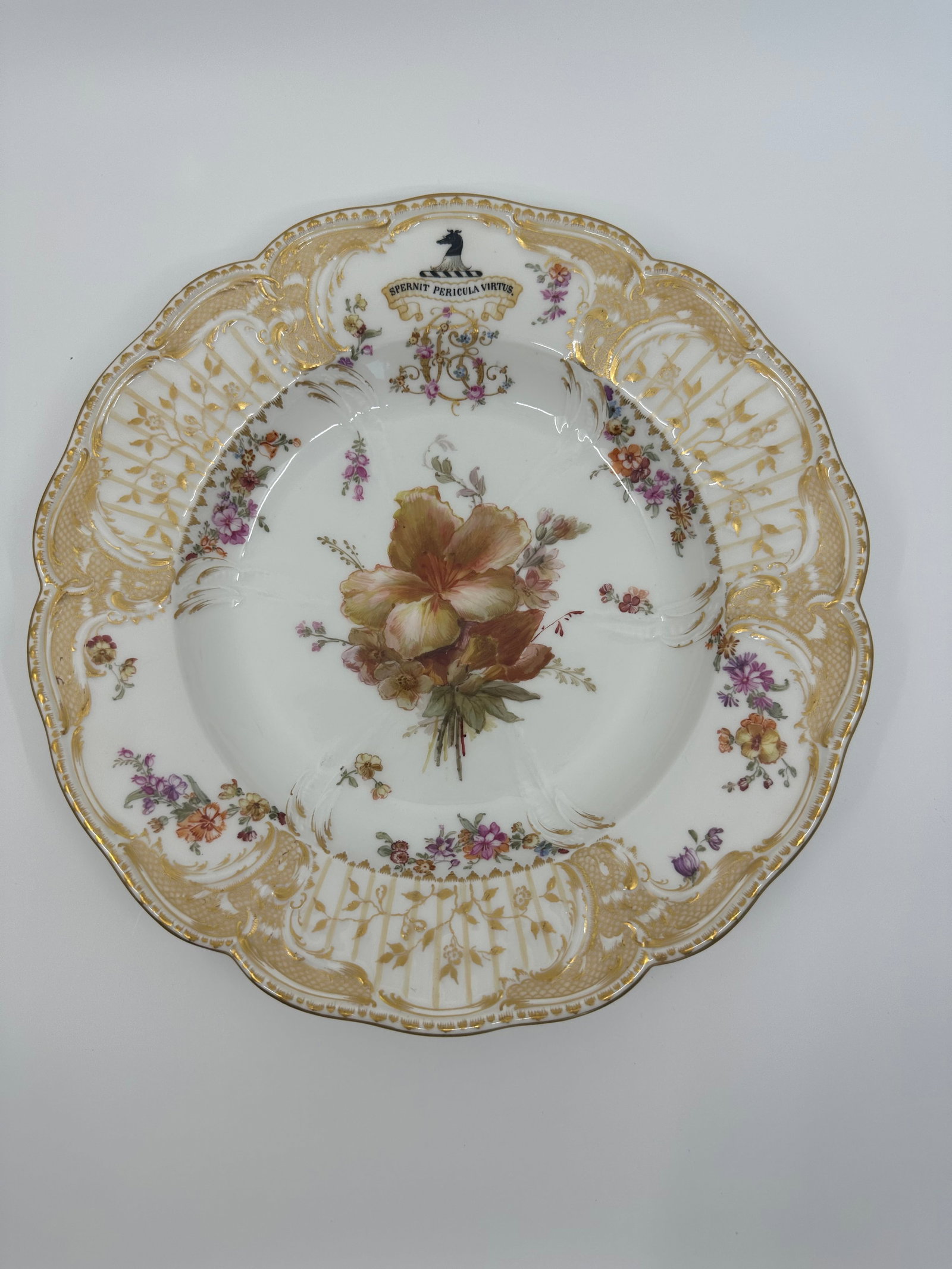 Antique KPM Floral Plate (1 of 3)