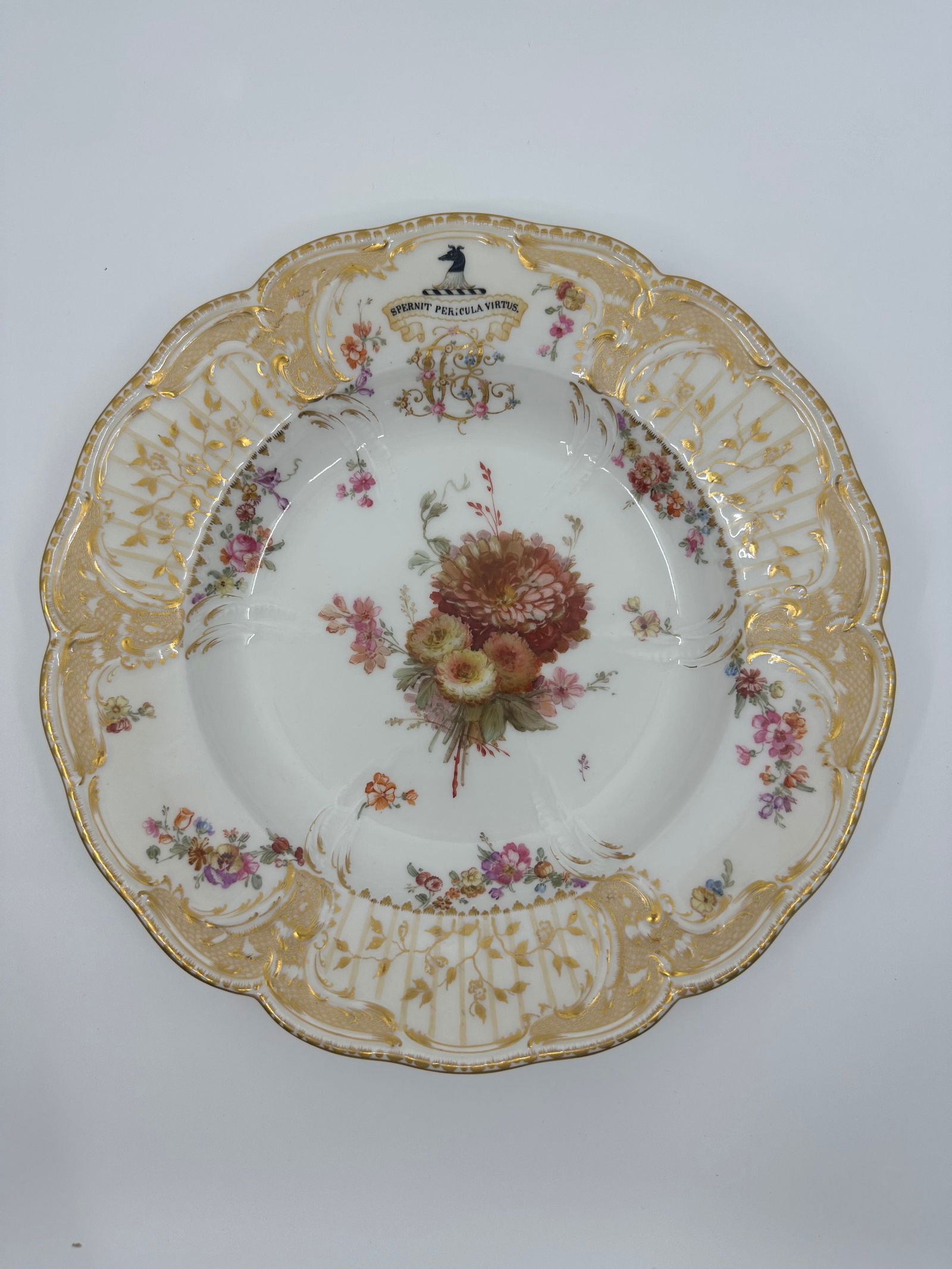 Antique KPM Floral Plate (1 of 3)