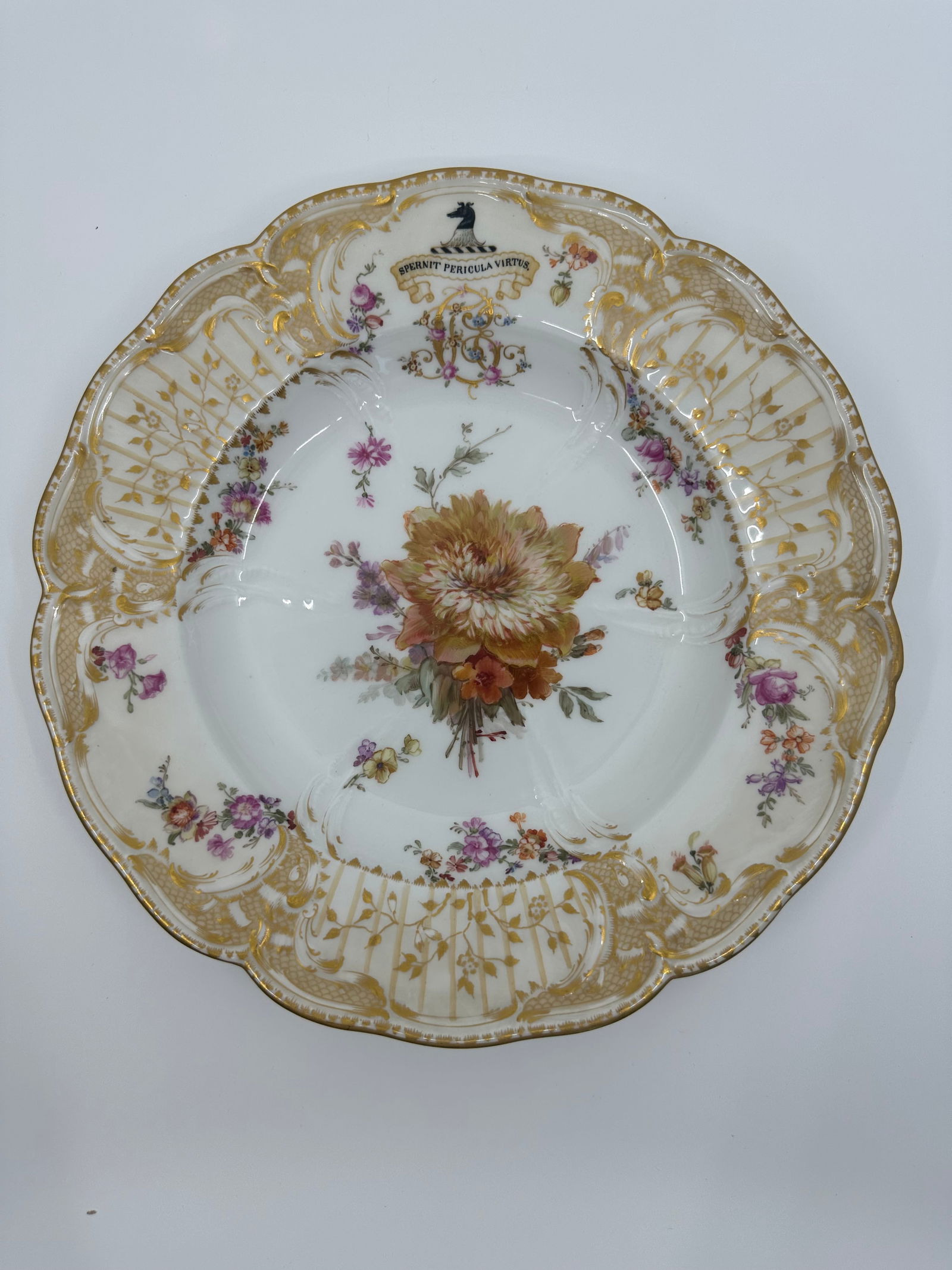 Antique KPM Floral Plate (1 of 3)