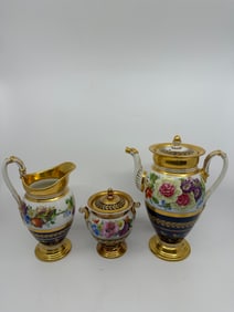 ANTIQUE MEISSEN EMPIRE TEA SET