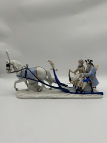 Rare antique Meissen sleigh group