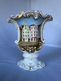 ANTIQUE KPM PORCELAIN TOPOGRAPHICAL VASE