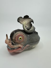 Rare Antique Meissen porcelain tureen depicitng Dolphin