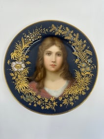 Stunning Antique Royal Vienna Porcelain Hand Painted Plate Singed Gorner