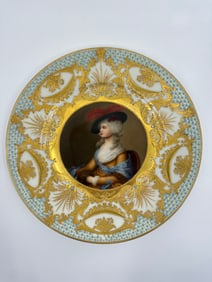 ANTIQUE ROYAL VIENNA HAND PAINTED PORTRAIT PLATE