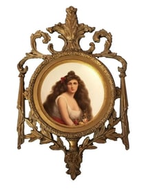 Antique Royal Vienna Porcelain Hand Painted Plate Signed Dresden