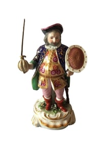 Antique Royal Derby figure of James Quinn in the role