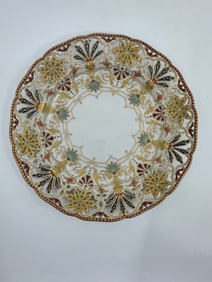 KPM Enameled Reticulated Porcelain Cabinet Plate