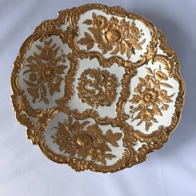 Antique Meissen Porcelain gilded charger