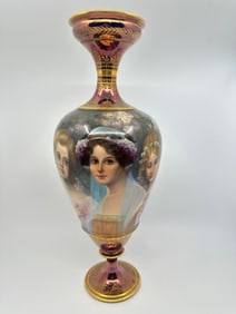 Exceptional Antique Royal Vienna Hand Painted Vase Titled Spring Signed Seller