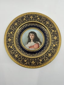 Antique Royal Vienna Porcelain Portrait Hand Painted Plate