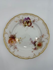 Antique KPM porcelain plate of flowers