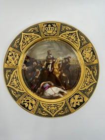 ANTIQUE ROYAL VIENNA HAND PAINTED NAPOLEON PLATE