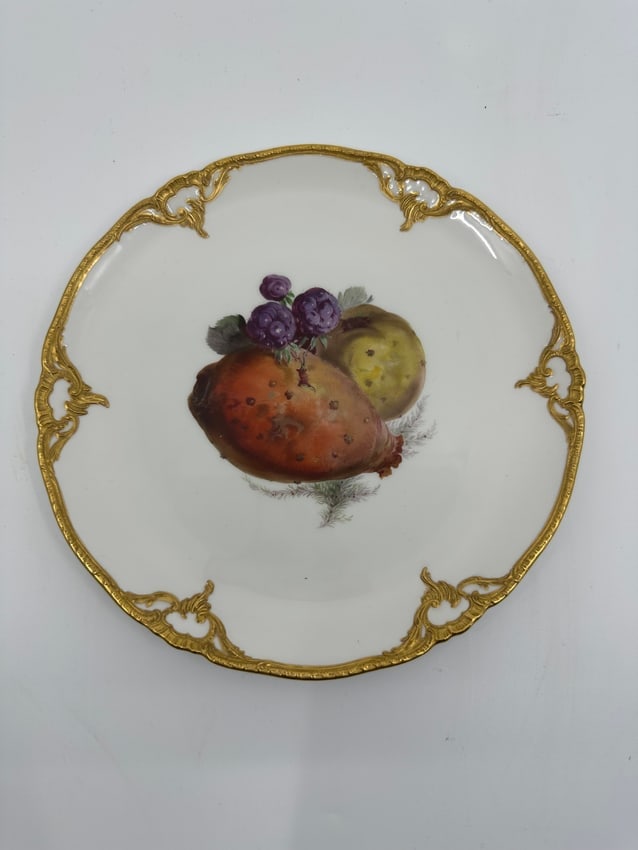 ANTIQUE KPM PORCELAIN FRUIT PLATE (1 of 2)
