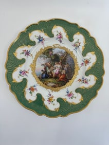 Antique Meissen large porcelain Europa charger
