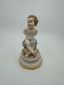 Antique Meissen Cupid Porcelain Figurine L102