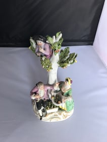 Antique Samson Group of Apple Pickers Meissen Style