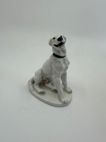 Antique Meissen figure of Dog Hungarian Carasz