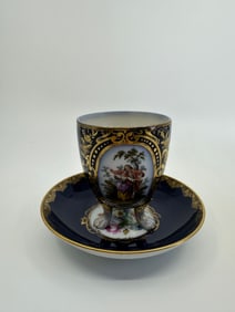 Antique Meissen Porcelain Cup and Saucer