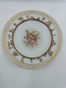 ANTIQUE MEISSEN PORCELAIN CAPODIMONTE PLATE