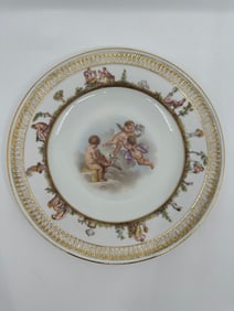 ANTIQUE MEISSEN PORCELAIN CAPODIMONTE PLATE