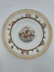 ANTIQUE MEISSEN PORCELAIN CAPODIMONTE PLATE