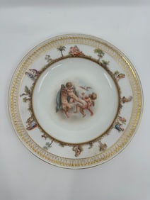 ANTIQUE MEISSEN PORCELAIN CAPODIMONTE PLATE