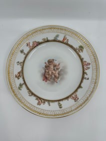 ANTIQUE MEISSEN PORCELAIN CAPODIMONTE PLATE
