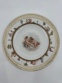 ANTIQUE MEISSEN PORCELAIN CAPODIMONTE PLATE