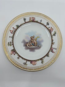 ANTIQUE MEISSEN PORCELAIN CAPODIMONTE PLATE
