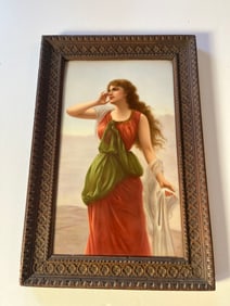 Stunning Large Antique KPM Porcelain plaque of Echo Signed