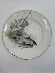 Antique Meissen porcelain fish plate