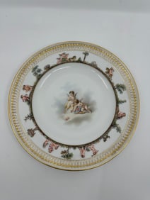 ANTIQUE MEISSEN PORCELAIN CAPODIMONTE PLATE