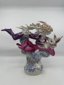 A Peter Strang porcelain figure, 'Titania mit Zettl', Meissen, Germany.