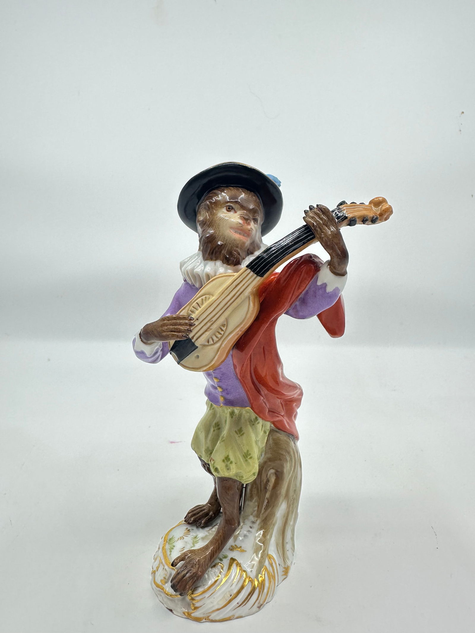 Meissen porcelain monkey band figure (1 of 8)