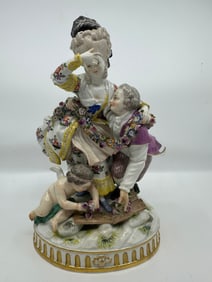 A MEISSEN FIGURE GROUP OF THE 'BROKEN BRIDGE'