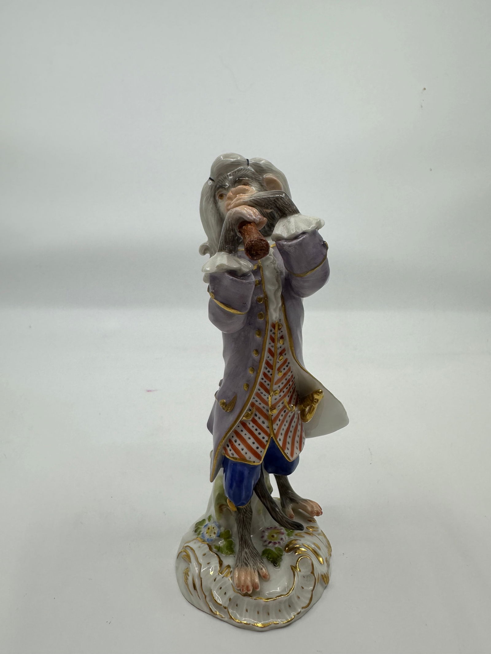 Meissen porcelain monkey band figure (1 of 8)