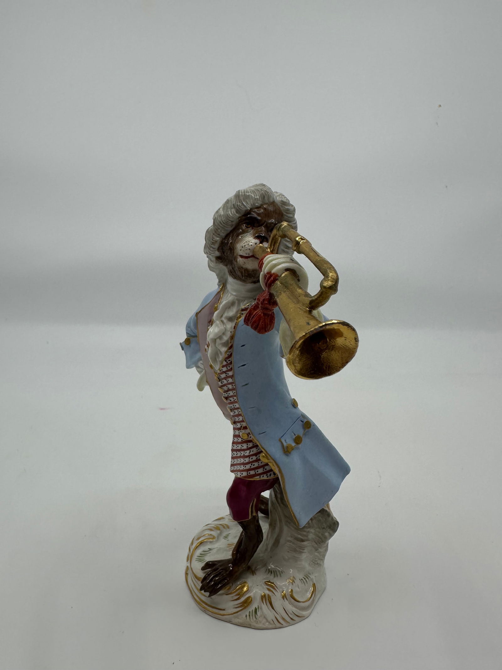 Meissen porcelain monkey band figure (1 of 6)
