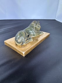 Antique KPM Porcelain Model of a Lion
