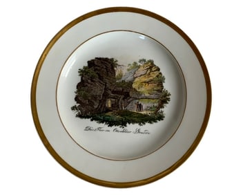 Antique Meissen Porcelain topographical plate