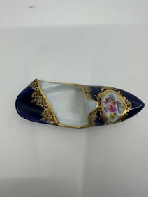 Antique meissen cobalt shoe