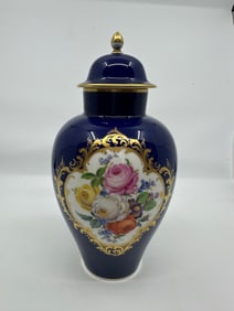 Antique Meissen Cobalt Flower Vase