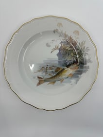 Antique Meissen porcelain fish plate
