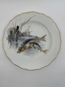 Antique Meissen porcelain fish plate