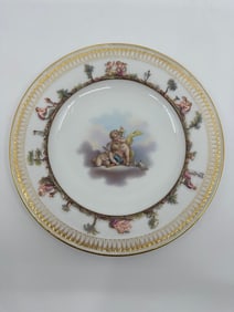 ANTIQUE MEISSEN PORCELAIN CAPODIMONTE PLATE