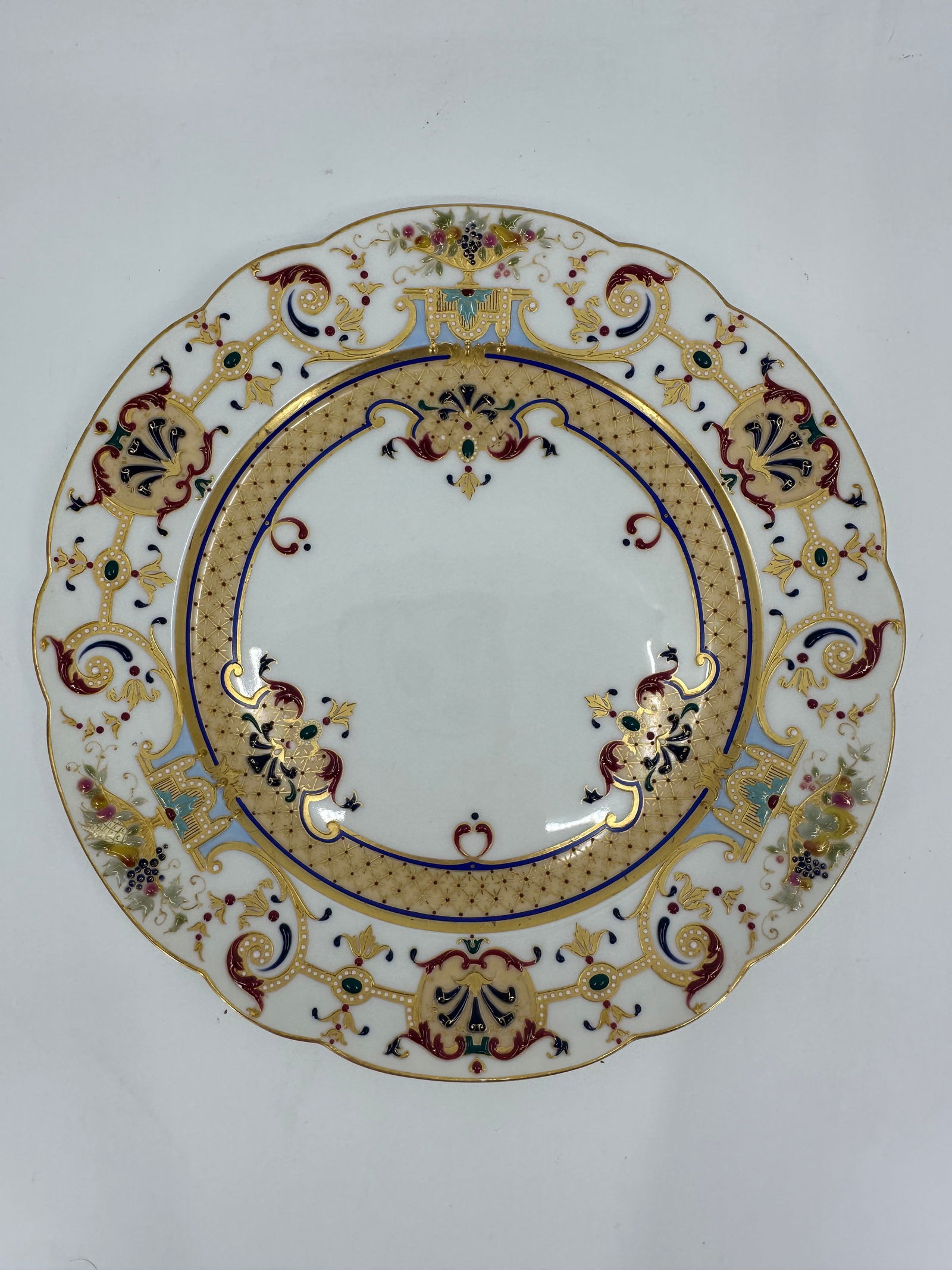 Antique KPM jeweled and enameled plate (1 of 3)