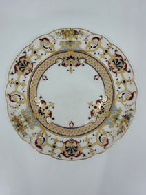Antique KPM jeweled and enameled plate