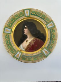 Antique Royal Vienna Porcelain Hand Painted Plate Signed