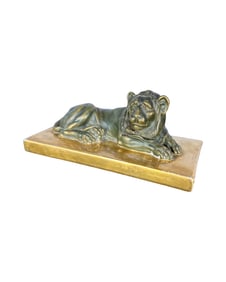 Antique KPM Porcelain Model of a Lion